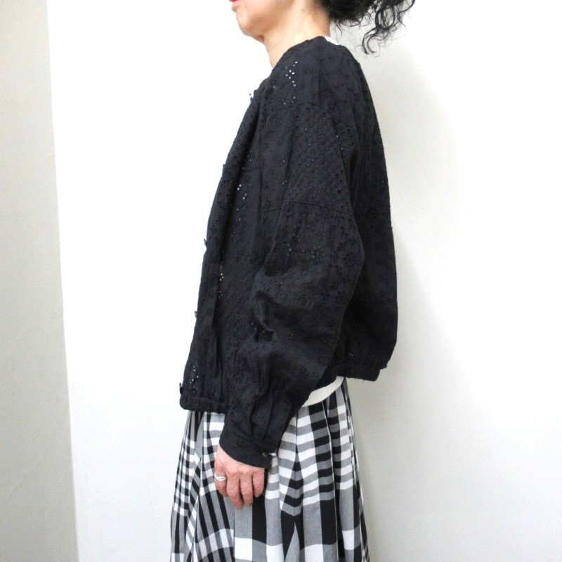 J.Sloane  レースパッチワークジャケット /BK2 【日本製】